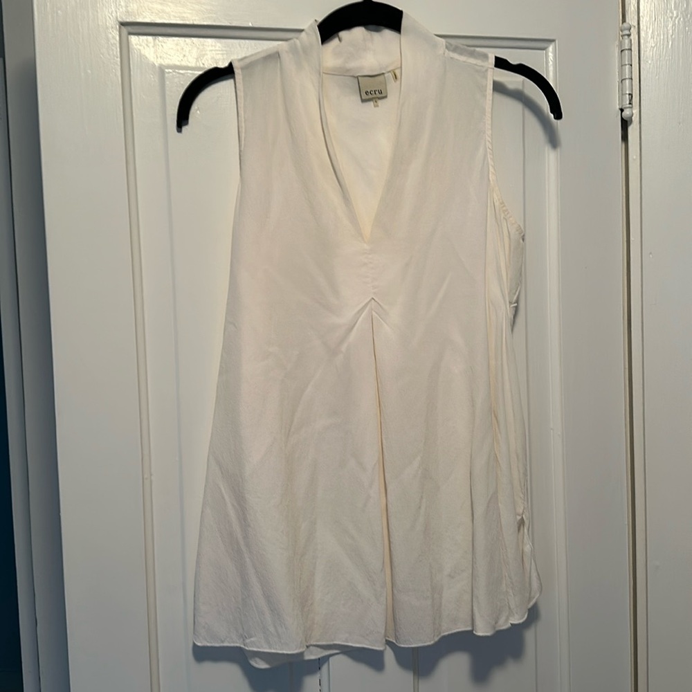Ecru silk top